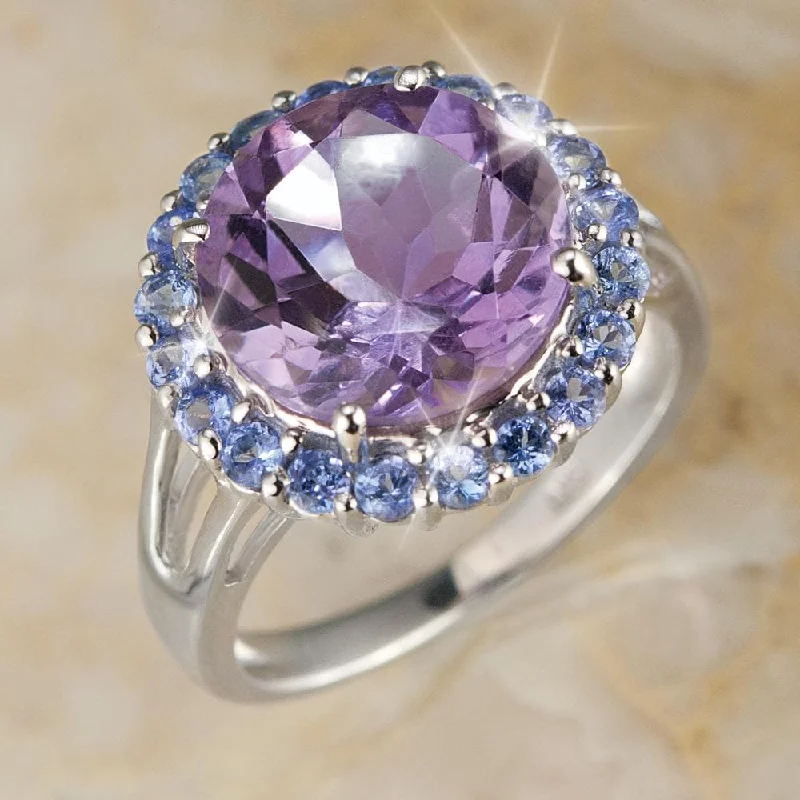 Amethyst & Tanzanite Cocktail Ring