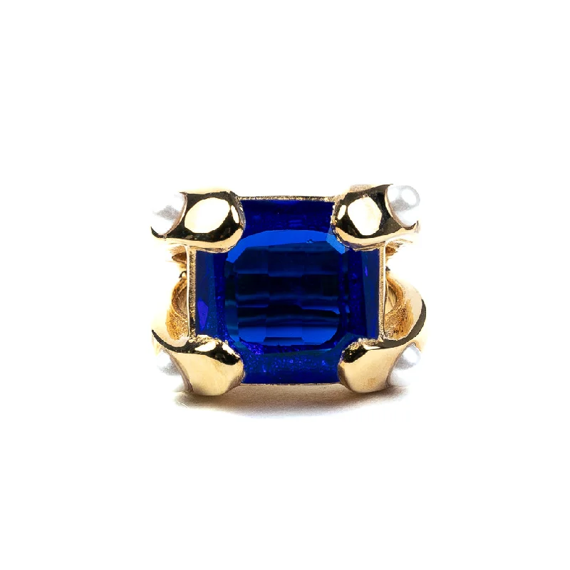 Sapphire Square Ring