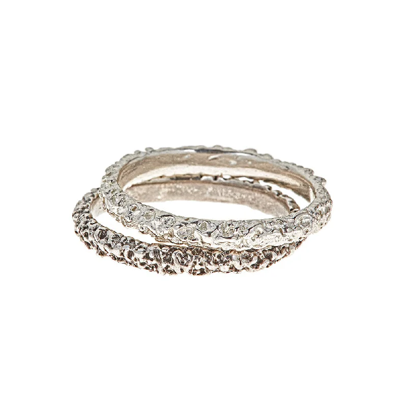 Premium Jewelry At Special Low Prices For A Limited Time Stacking Moon Ring, Silver