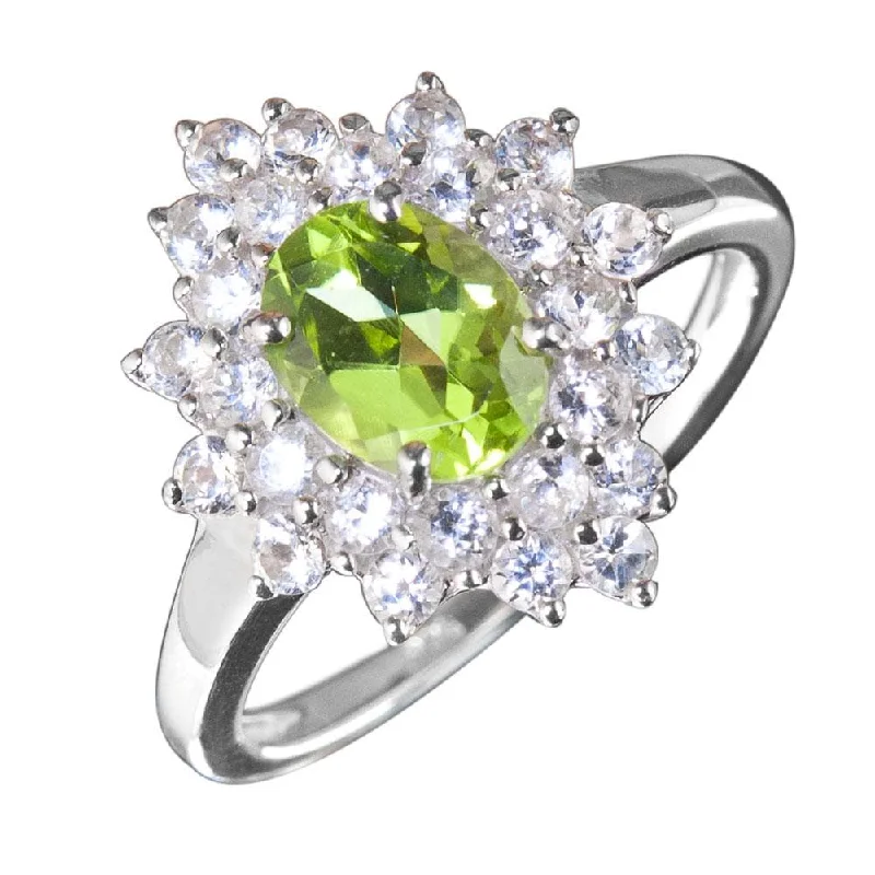 Peridot Cluster Ring