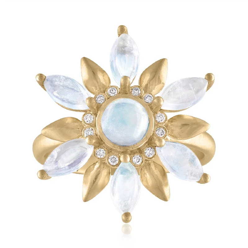 STARGAZER MOONSTONE STATEMENT RING