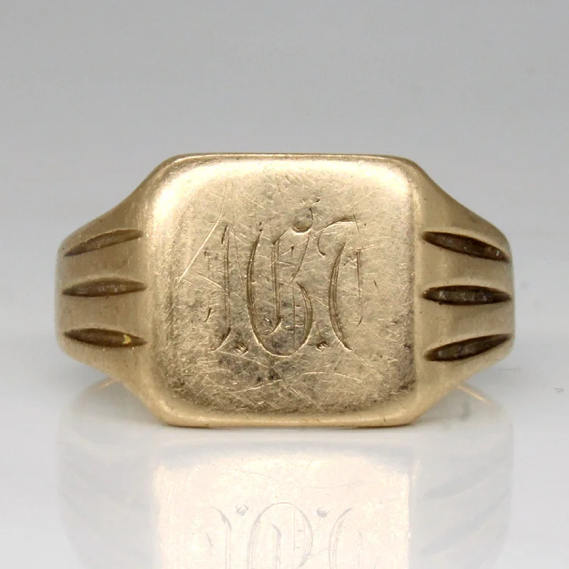 Elevate Your Jewelry Collection With Limited-Time Savings 10k Yellow Gold Signet Ring | SZ 11.75 |