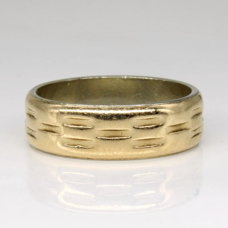 Exclusive Savings On Timeless Jewelry Pieces 14k Textured Gold Band | SZ 6.75 |