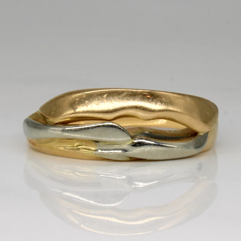 Bold And Beautiful Jewelry Now At Irresistible Prices 18k Two Tone Gold Ring | SZ 10.75 |