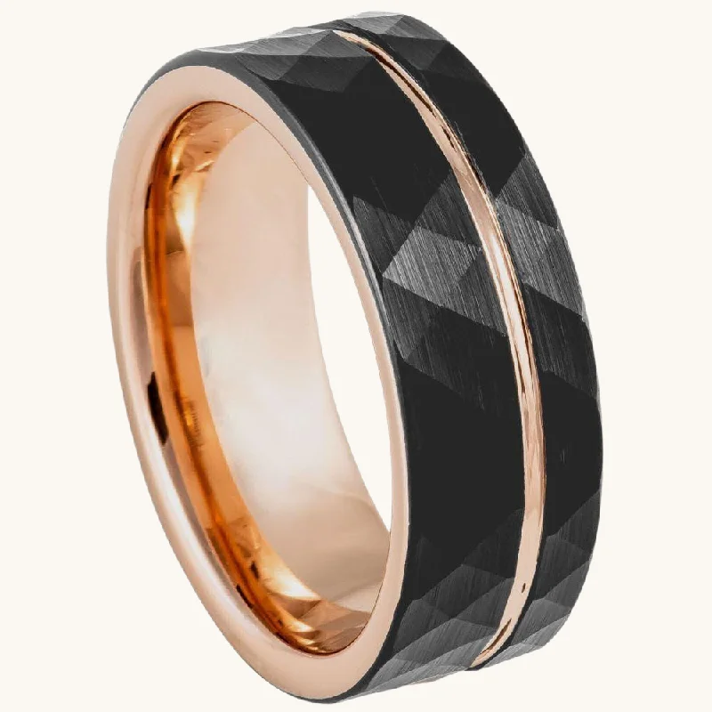 Jewelry Sale Bonanza – Grab Your Sparkle Now Rose / Black Tungsten Band