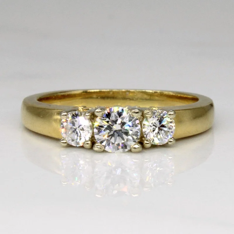 Luxury Jewelry At Unbeatable Discounts 'Birks' Three Stone Diamond Ring | 0.60ctw | SZ 5.75 |