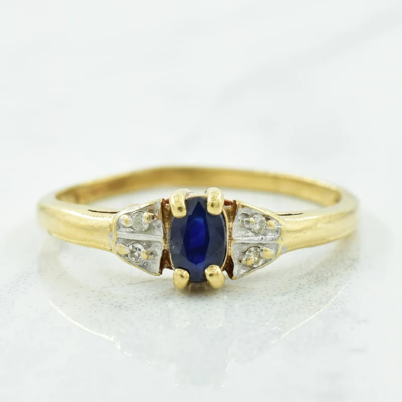 Best Jewelry Sale – Shop Exclusive Designs Now Blue Sapphire & Diamond Ring | 0.22ct, 0.02ctw | SZ 7.5 |