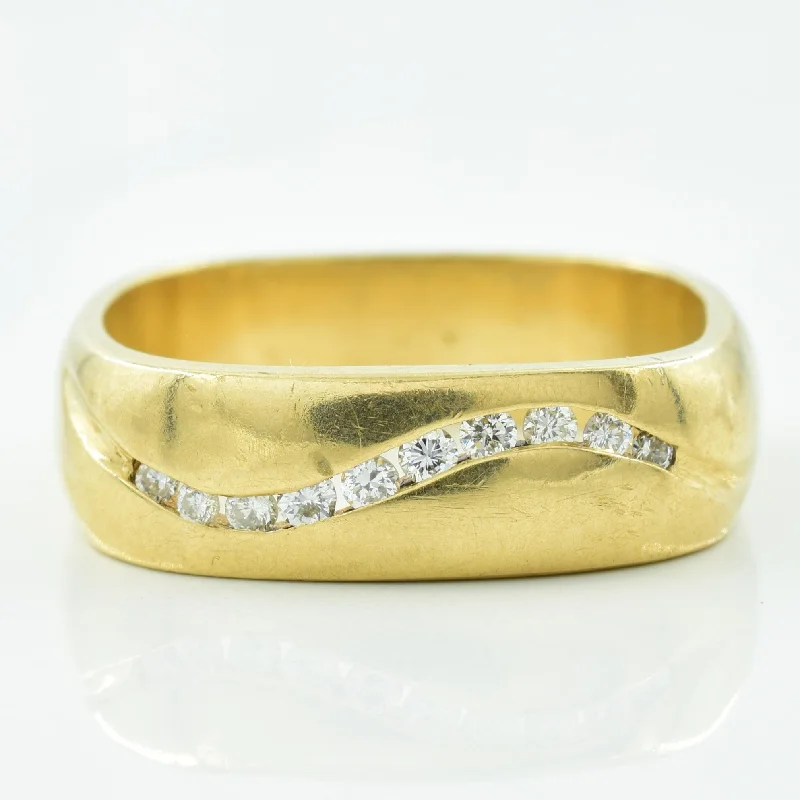 Discounted Jewelry For A Glamorous Look Channel Set Diamond Wave Ring | 0.20ctw | SZ 11 |