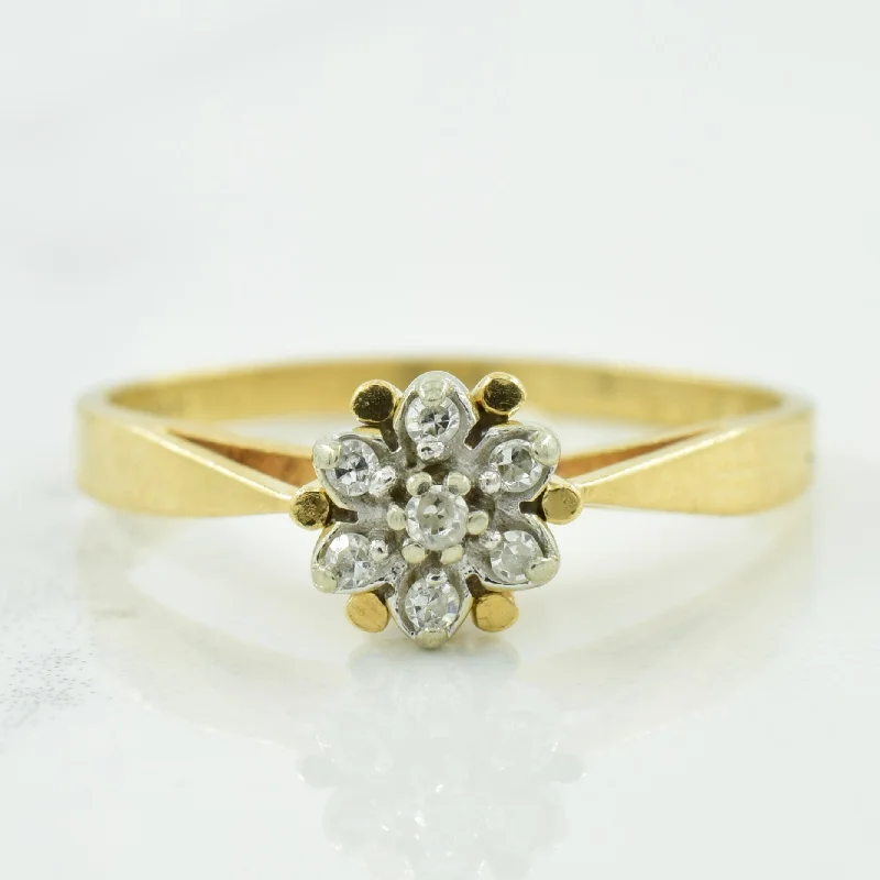 Stunning Jewelry At Even More Stunning Prices Cluster Diamond Ring | 0.04ctw | SZ 6.5 |