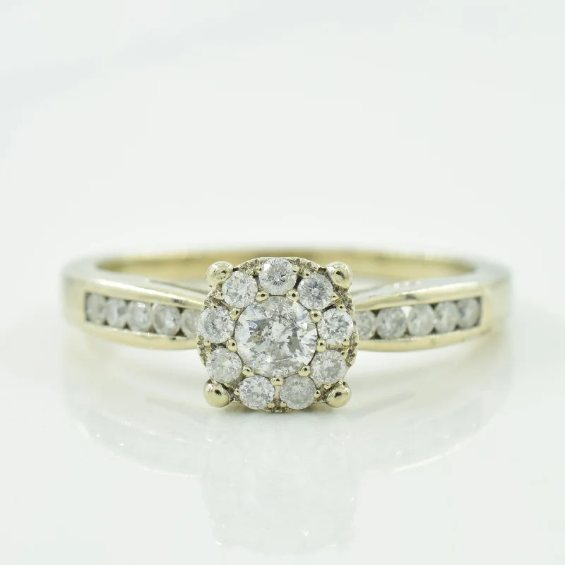 Seasonal Jewelry Deals – Elevate Your Style Halo Set Diamond Ring | 0.30ctw | SZ 6.75 |