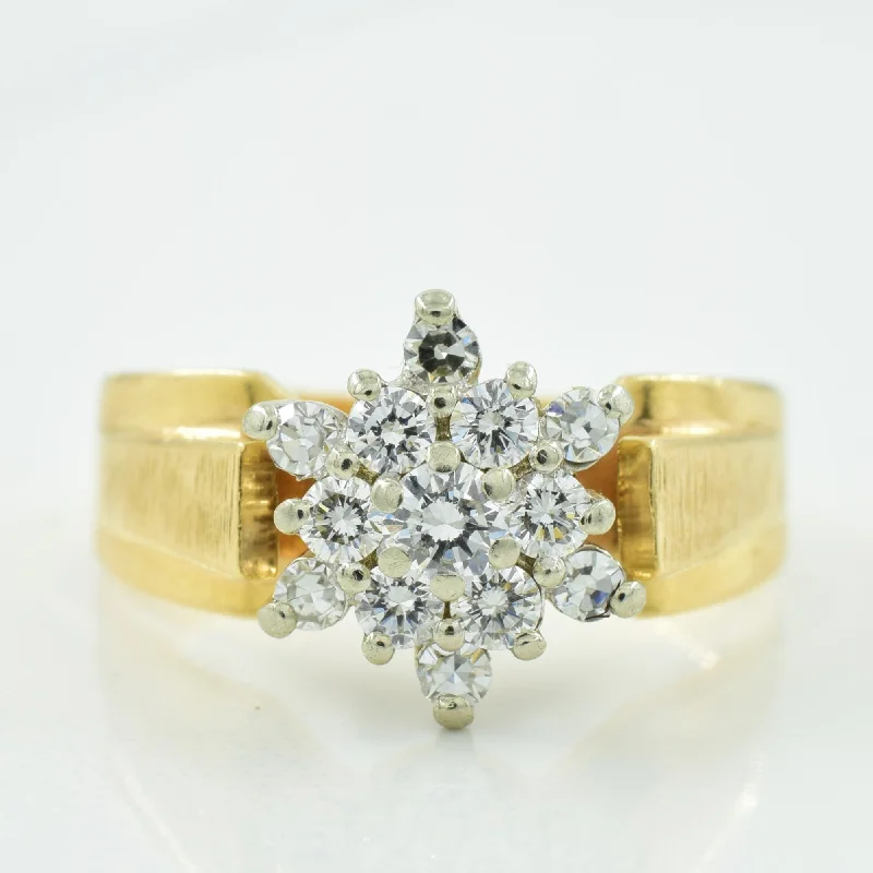 Limited-Stock Jewelry Sale – Once It's Gone, It's Gone Cluster Diamond Ring | 0.50ctw | SZ 5.5 |