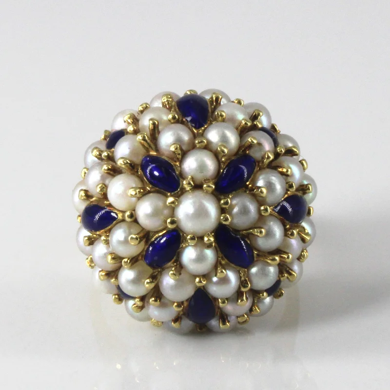 Timeless Elegance At Unbelievable Discounts Cluster Pearls Dome Ring | SZ 4.25 |