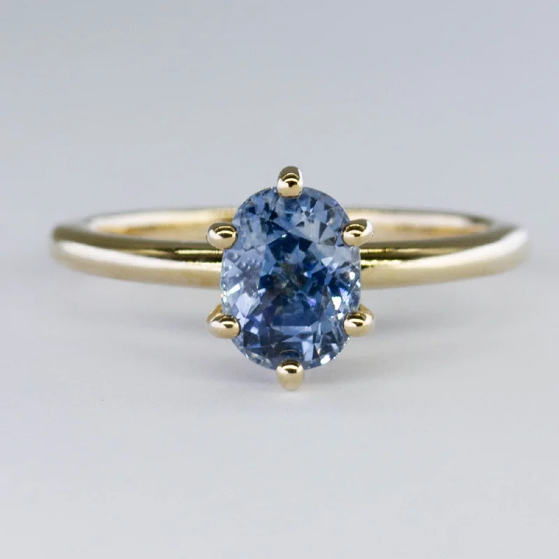 Timeless Beauty, Unbeatable Deals – Jewelry Sale On '100 Ways' Oval Sapphire Solitaire Ring | 2.06 ct | SZ 6.75 |