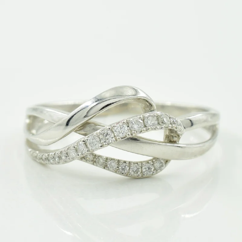 Bestselling Jewelry At Special Promotional Rates Criss Cross Diamond Ring | 0.14ctw | SZ 7.5 |