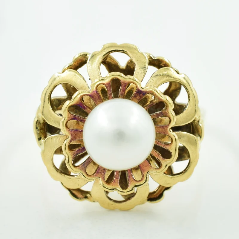 Limited-Time Offer On Premium Jewelry Collections Cultured Pearl Cocktail Ring | 2.00ct | SZ 6.25 |