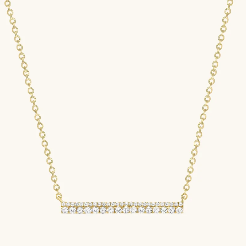 Shop Modern Jewelry Collections With Exclusive Discounts 2-Row Diamond Bar Necklace