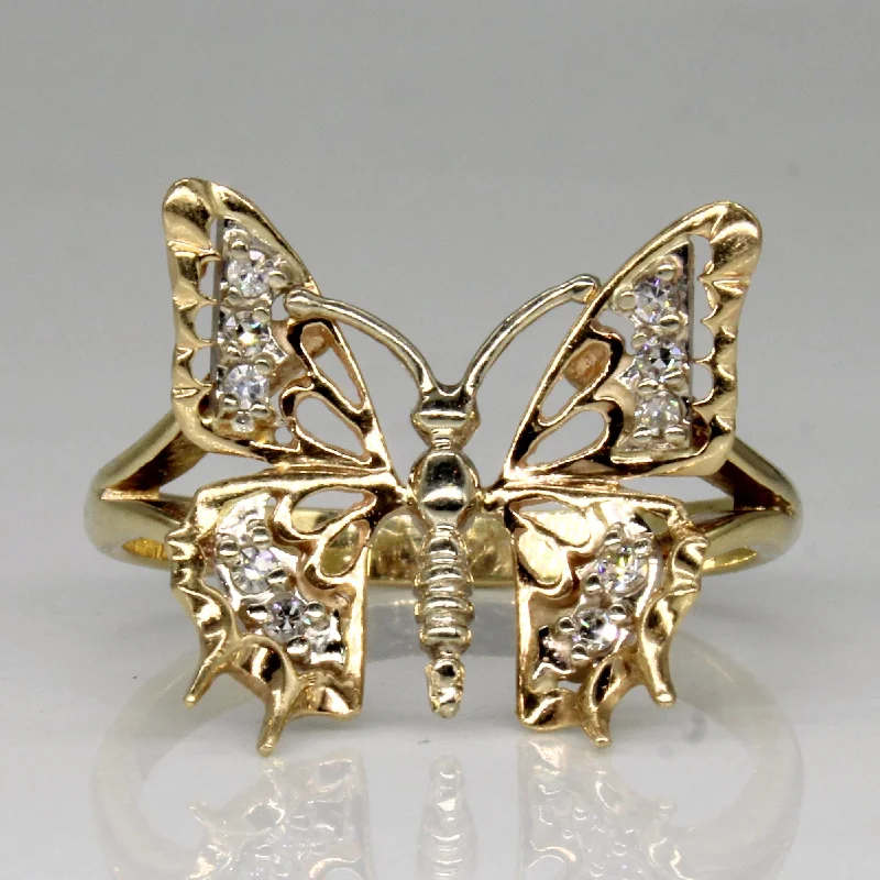 Limited-Stock Jewelry Sale – Shop Before It's Gone Diamond Butterfly Ring | 0.10ctw | SZ 9 |