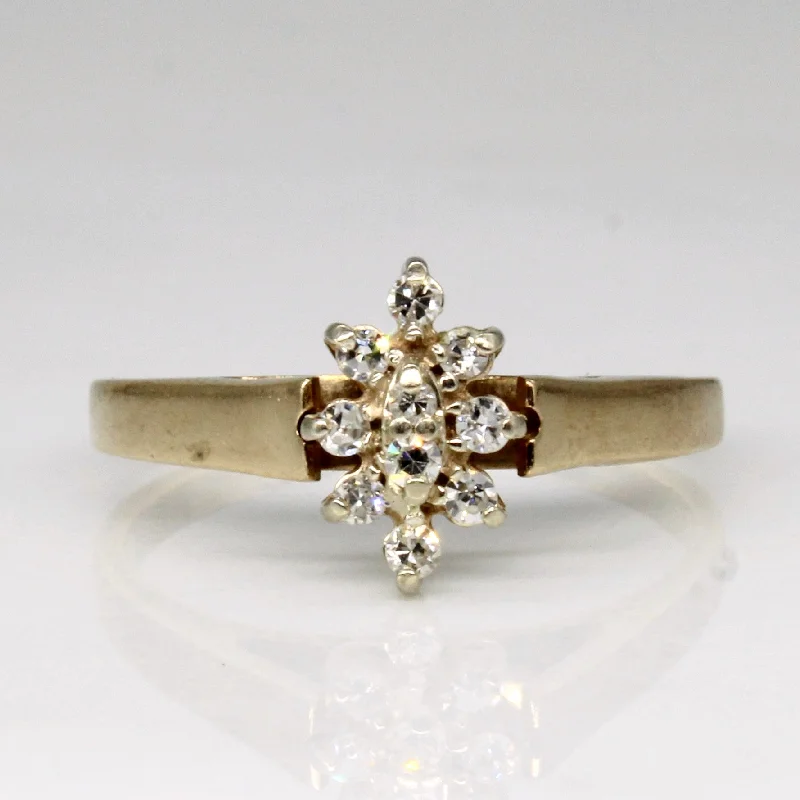 Affordable Glamour – Premium Jewelry At Special Prices Diamond Cluster Ring | 0.10ctw | SZ 5.25 |