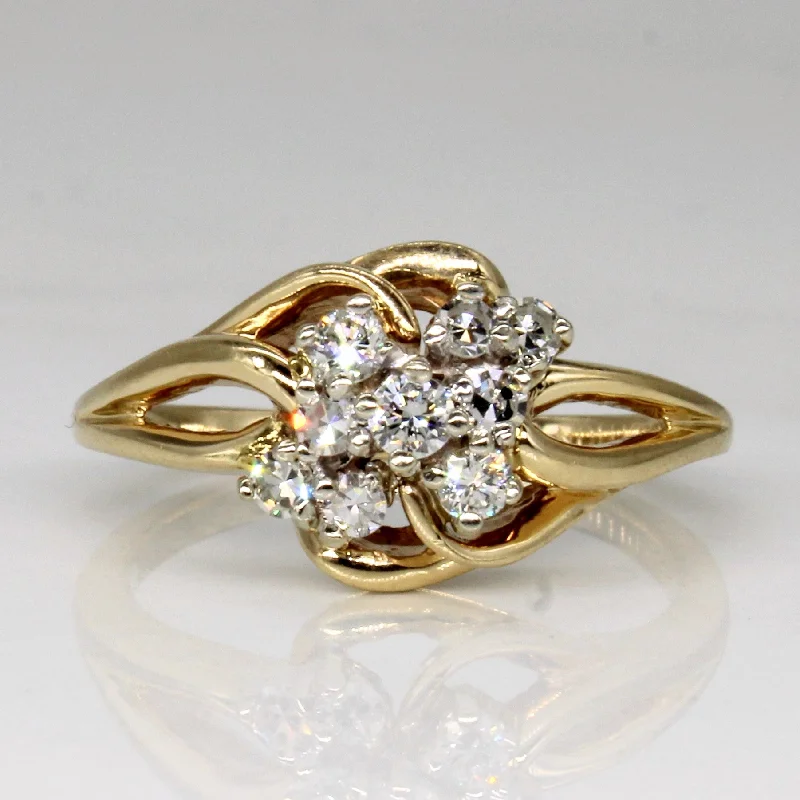 Must-Have Jewelry At Unbelievable Discounts Diamond Cluster Ring | 0.28ctw | SZ 5.75 |