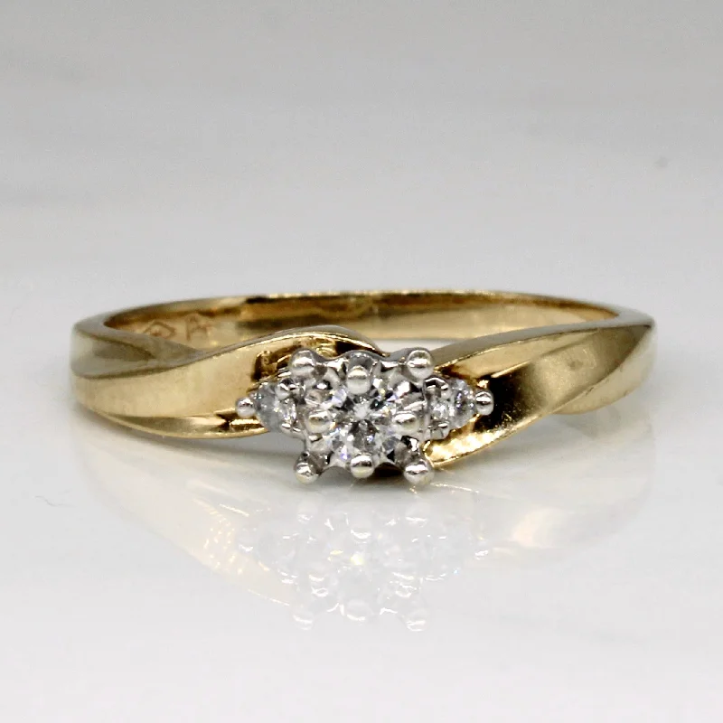 Limited-Time Offer On Elegant Jewelry Pieces Diamond Three Stone Ring | 0.08ctw | SZ 6 |