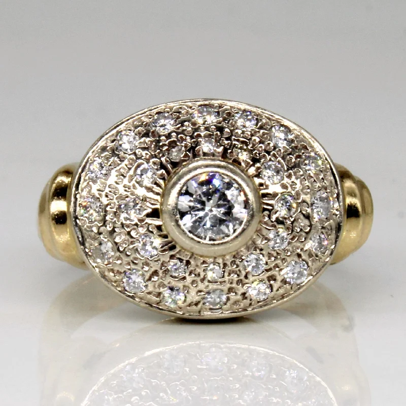 The Perfect Jewelry Piece At The Perfect Discount Diamond Halo Cocktail 14k Ring | 0.50ctw | SZ 5.25 |