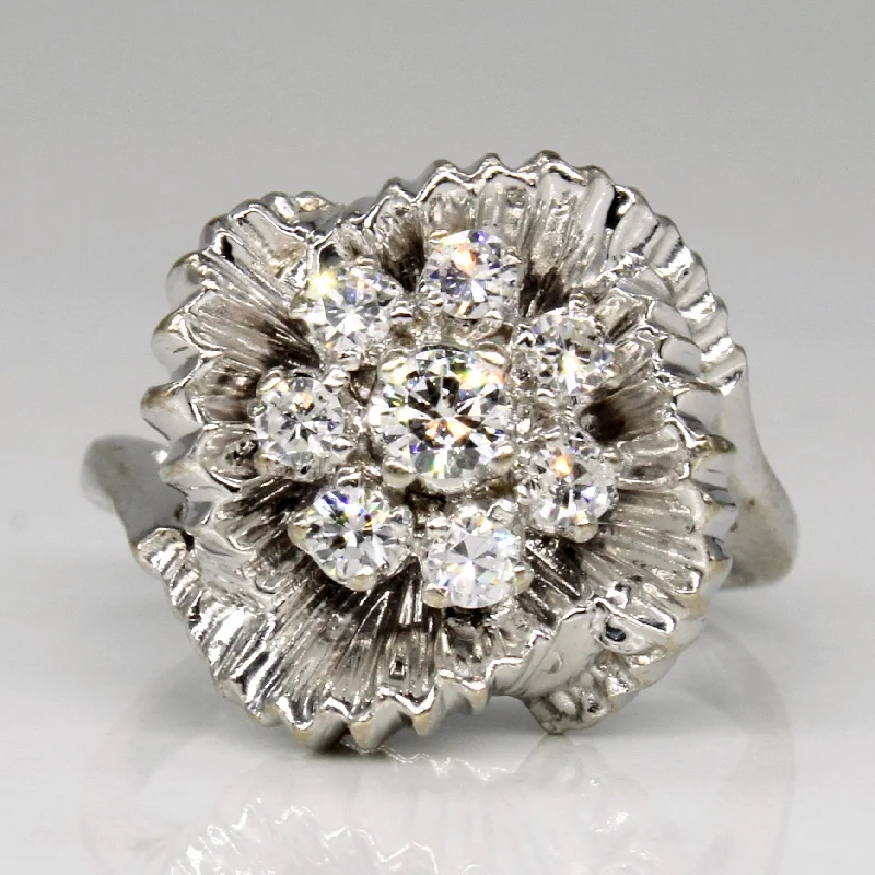 Best-Selling Jewelry Styles Now At Exclusive Discounts Diamond Flower Ring | 0.31ctw | SZ 5 |