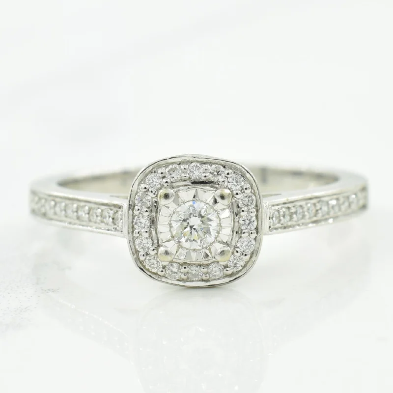 Shop Trending Jewelry With Exclusive Savings Diamond Halo Ring | 0.20ctw | SZ 6.75 |