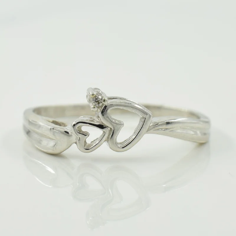 Breathtaking Jewelry At Limited-Time Savings Diamond Heart Ring | 0.005ct | SZ 5.25 |