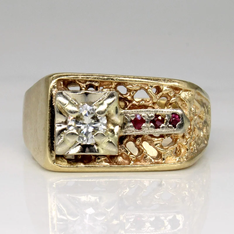 Sparkle For Less – Shop Jewelry Deals Now Diamond & Ruby Ring | 0.30ct, 0.06ctw | SZ 9.5 |