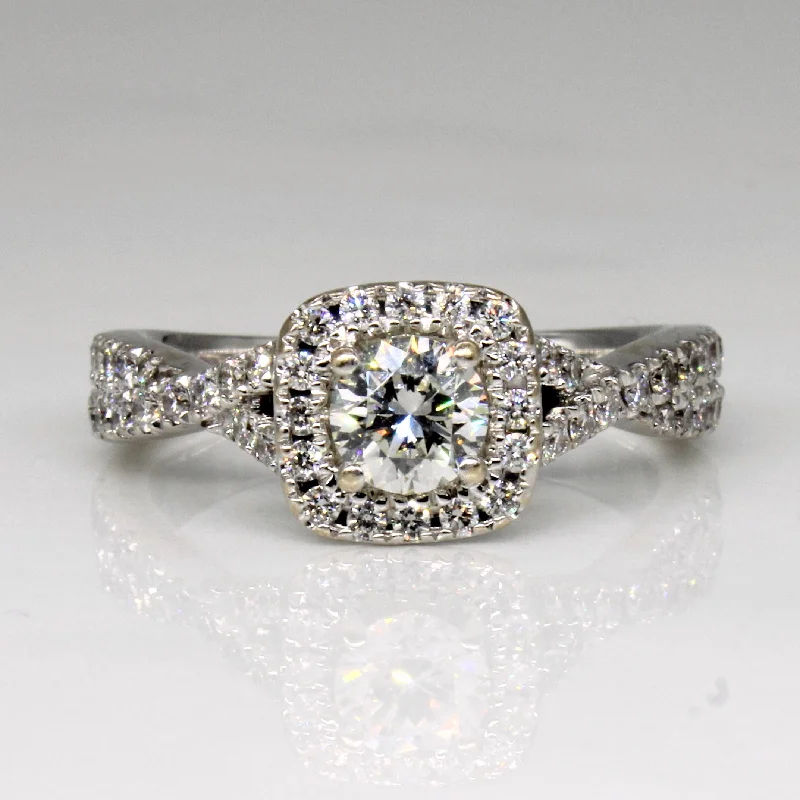 Exclusive Jewelry Offers – Sparkle For Less VERA WANG Diamond & Synthetic Sapphire Engagement Ring | 1.05ctw, 0.10ctw | SZ 6.25 |