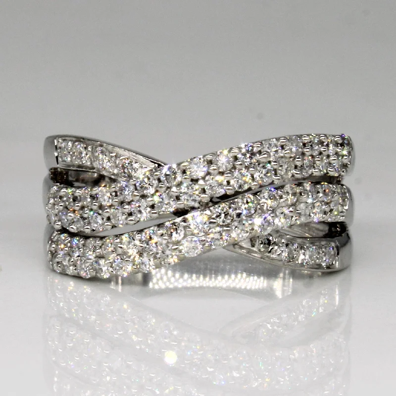 High-Quality Jewelry At A Fraction Of The Cost Diamond Waterfall Ring | 0.60ctw | SZ 5.5 |