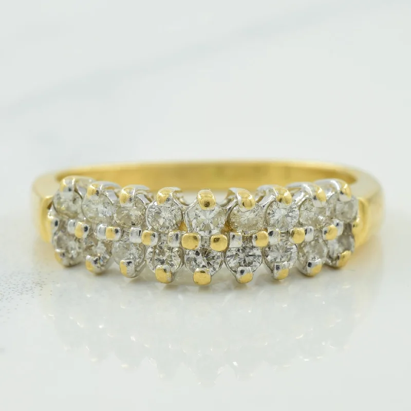 Luxury Jewelry At Unbeatable Discounts Double Row Diamond Ring | 0.36ctw | SZ 4.75 |