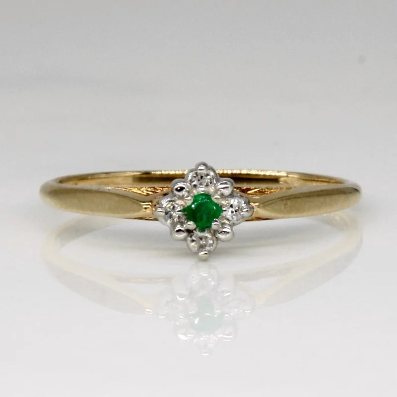 High-End Sparkle, Low-End Prices – Shop Now Emerald & Diamond Ring | 0.02ct, 0.02ctw | SZ 6.25 |