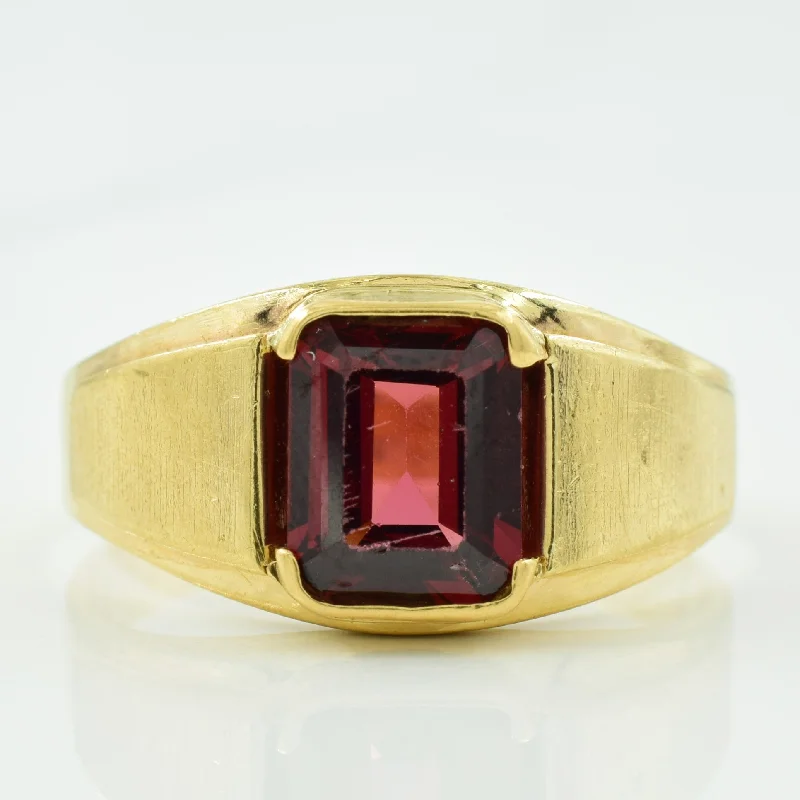 Trending Jewelry Now Available At Exclusive Prices Garnet Men's Ring | 3.00ct | SZ 10.25 |