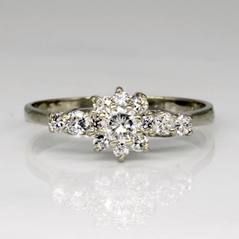 Shop Dazzling Rings, Earrings, And More At Special Discounts High Set Diamond Engagement Ring | 0.47ctw | SZ 7.25 |