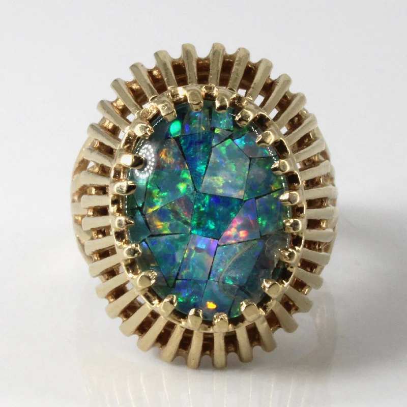 Get Ready To Sparkle – Special Jewelry Discounts Opal Triplet Dome Ring | 5.00ct | SZ 9 |