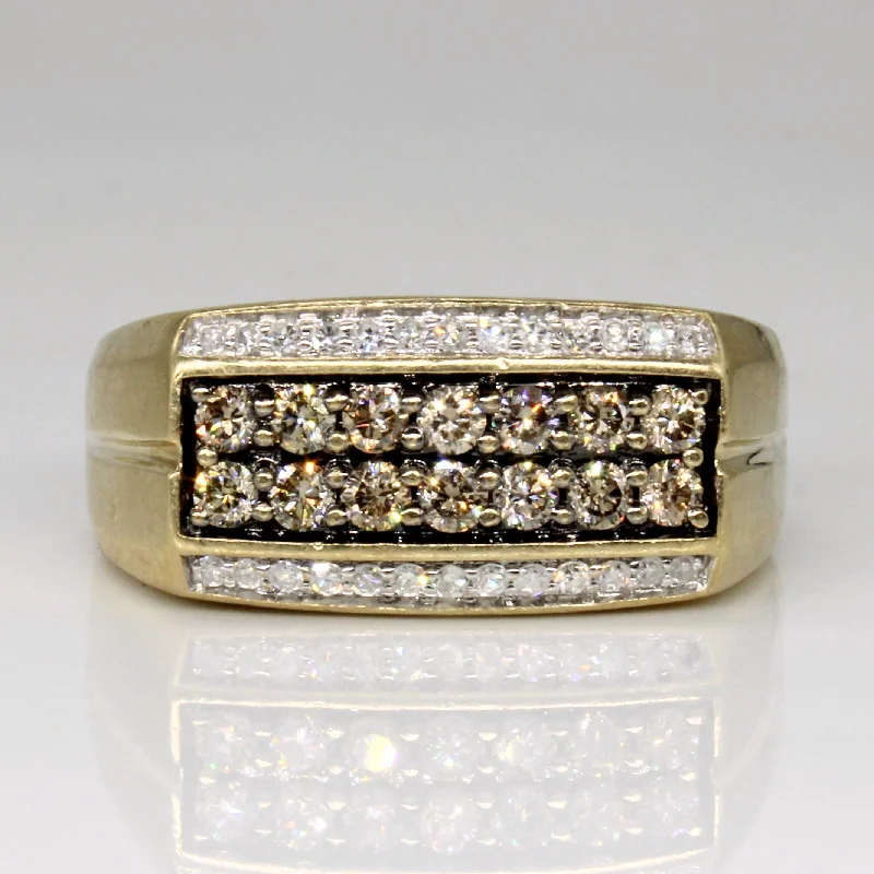 Jewelry Sale Bonanza – Grab Your Sparkle Now Light Brown & White Diamond Ring | 0.65ctw | SZ 10.25 |