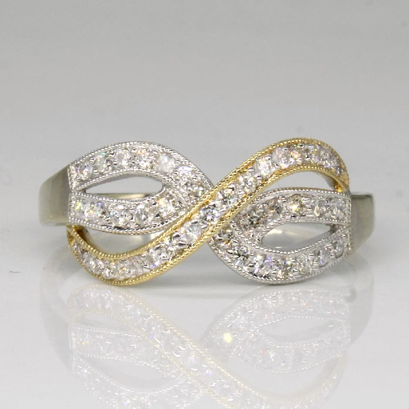 Jewelry Deals That Outshine The Rest Overlapping Diamond Ring | 0.30ctw | SZ 9.25 |