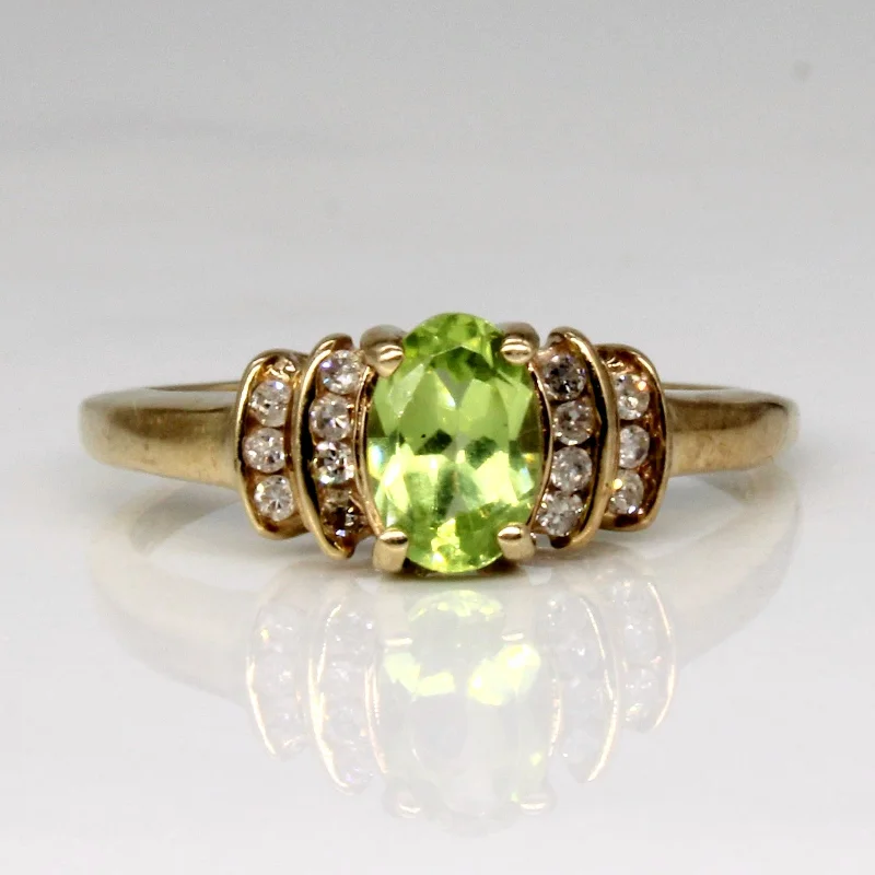 Unmissable Jewelry Discounts – Elevate Your Look For Less Peridot & Diamond Ring | 0.40ct, 0.07ctw | SZ 4.5 |