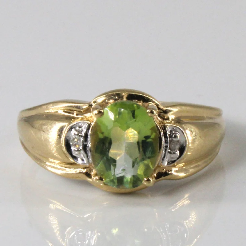 The Perfect Jewelry Piece At The Perfect Price Prong Set Peridot & Diamond Ring | 1.35ct | 0.01ctw | SZ 7 |