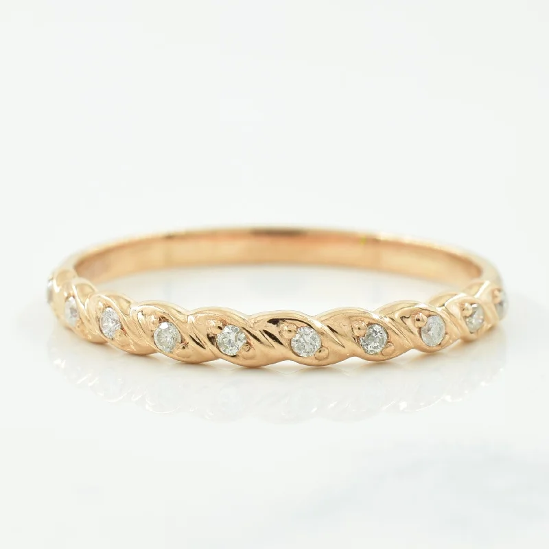 Best-Selling Jewelry Now Available At Special Deals Rose Gold Diamond Semi Eternity Band | 0.10ctw | SZ 7 |