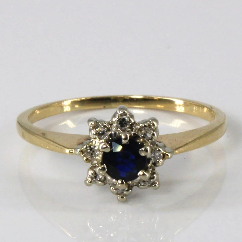 Unmissable Jewelry Sale – Shop Before It's Too Late Sapphire & Diamond Halo Set Ring | 0.22ct | 0.06ctw | SZ 7 |