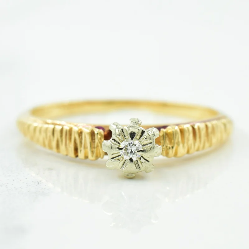 Classic And Modern Jewelry Styles On Sale Solitaire Diamond Ring | 0.02ct | SZ 5.75 |