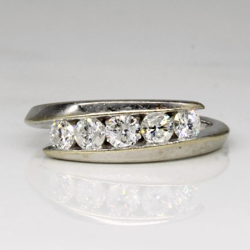 Chic, Trendy, And Affordable Jewelry Sale Tension Set Diamond Ring | 0.50ctw | SZ 4.75 |