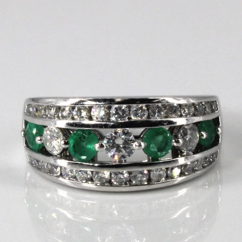 Save On Luxury Jewelry Pieces – Limited-Time Offers Tension Set Emerald & Diamond Ring | 1.00ctw | 0.50ctw | SZ 7.25 |