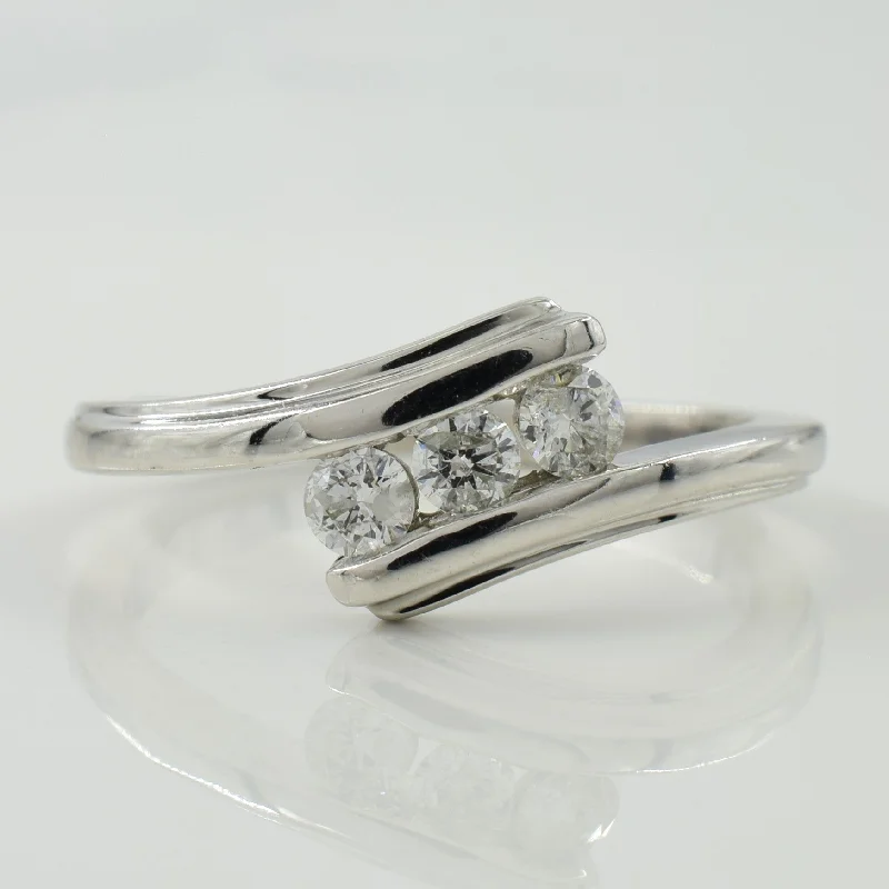 Upgrade Your Jewelry Collection For Less Three Stone Diamond Bypass Ring | 0.24ctw | SZ 7 |