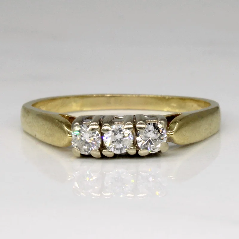 Premium Jewelry Now Available At Special Discounts Three Stone Diamond Ring | 0.25ctw | SZ 7.5 |