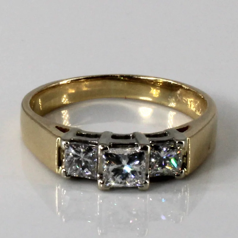 Bold And Beautiful Jewelry Now At Irresistible Prices Three Stone Princess Diamond Ring | 0.75ctw | SZ 6.75 |