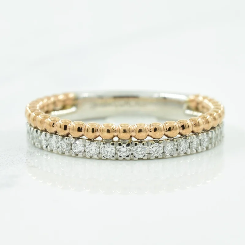 Flash Sale On Exquisite Jewelry – Don't Miss Out Two Tone Diamond Band | 0.15ctw | SZ 6.5 |