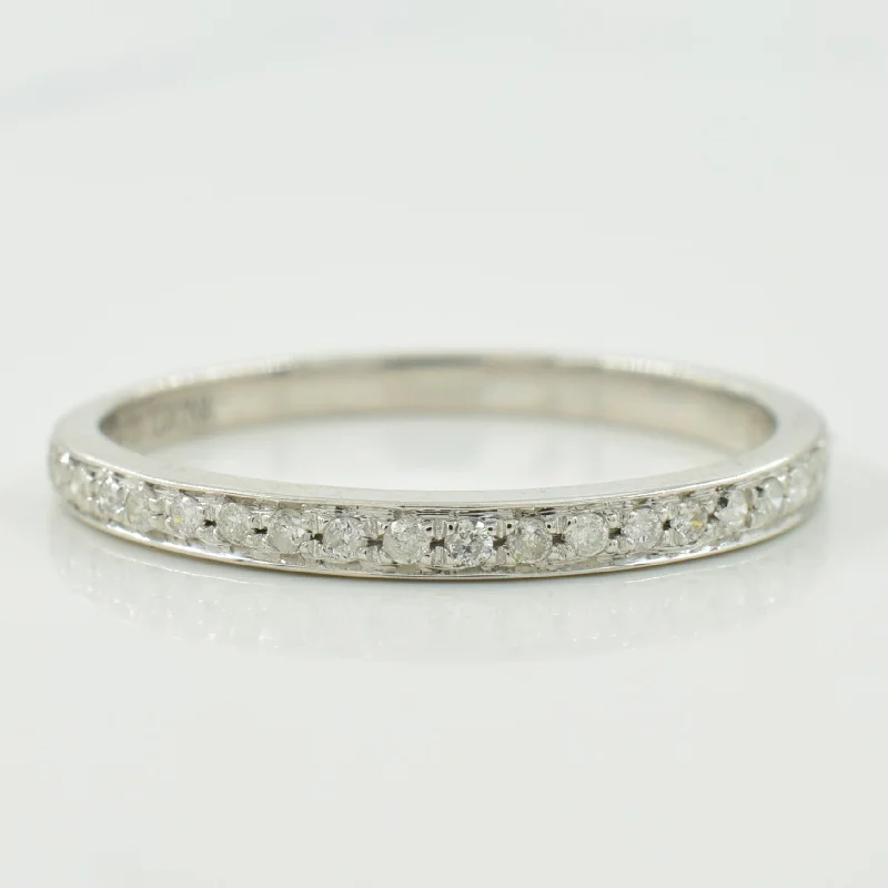 Get The Jewelry You Love At A Price You Love White Gold Semi Eternity Diamond Band | 0.10ctw | SZ 6 |